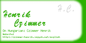 henrik czimmer business card